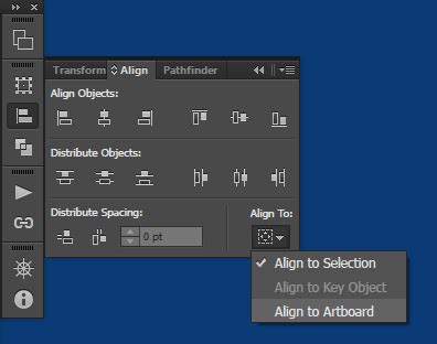 how to align artboard illustrator